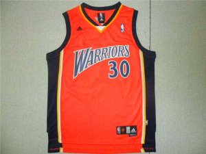 Maillot De Basket Golden State Warriors Stephen Curry 30 Engrener Orange
